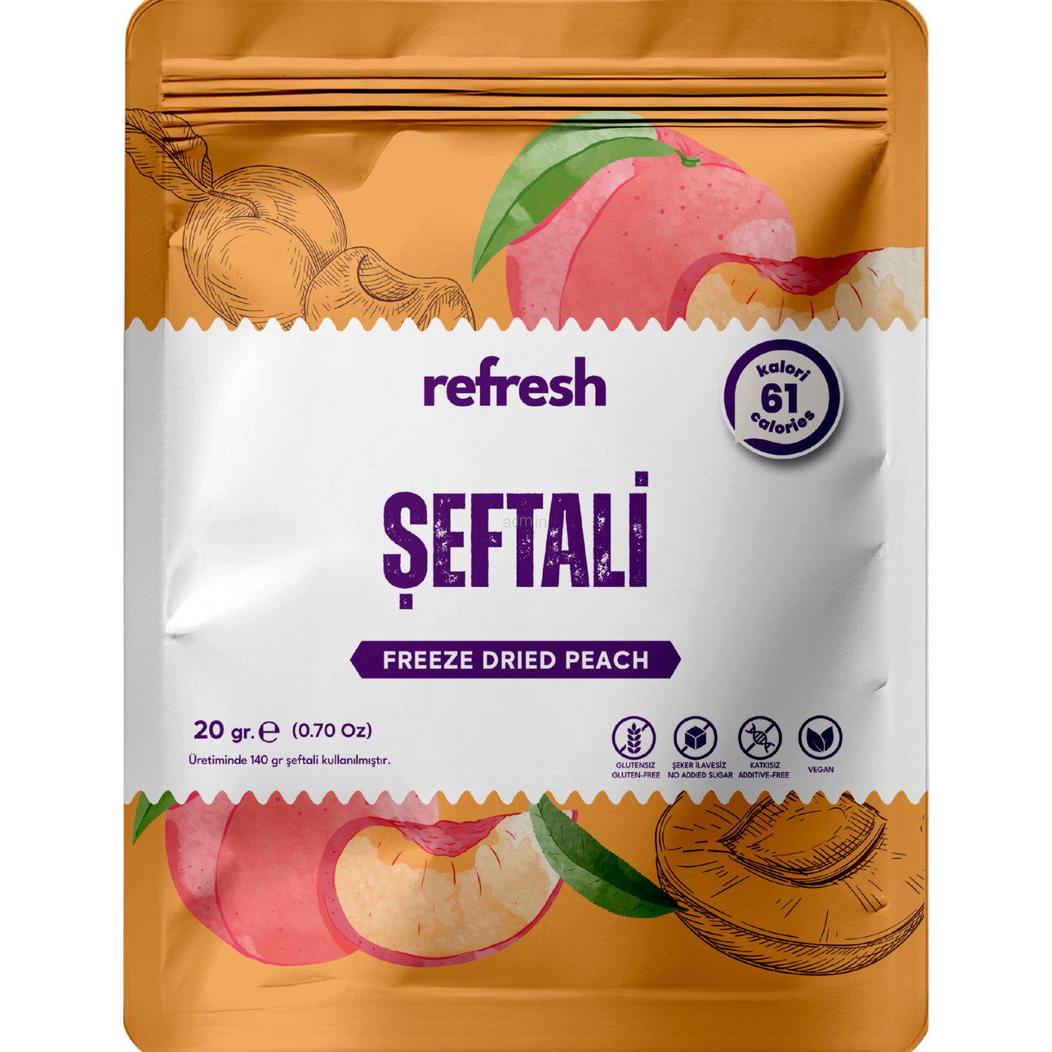 Refresh Freeze Dried Şeftali 20gr