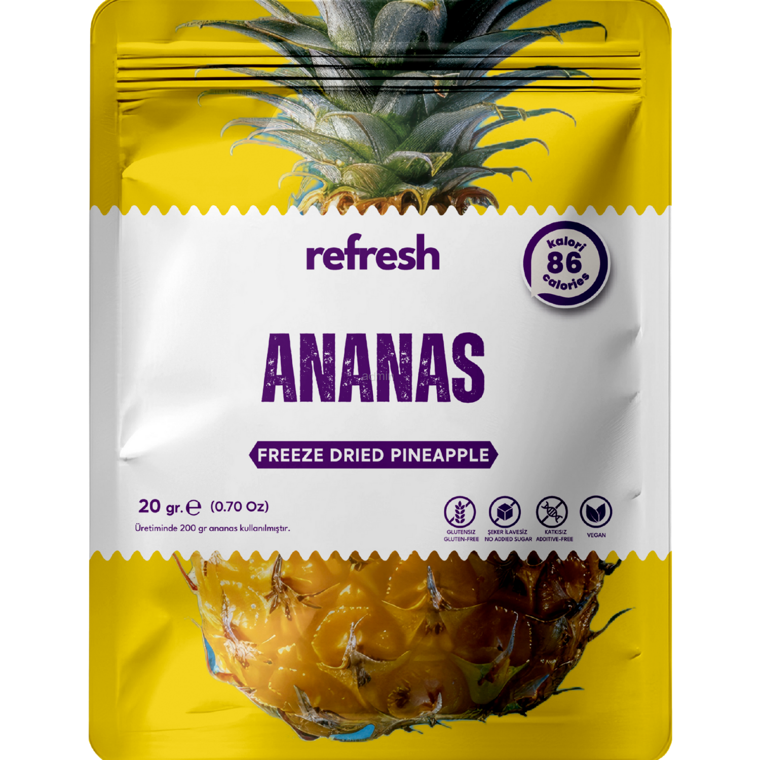Refresh Freeze Dried Ananas 20gr