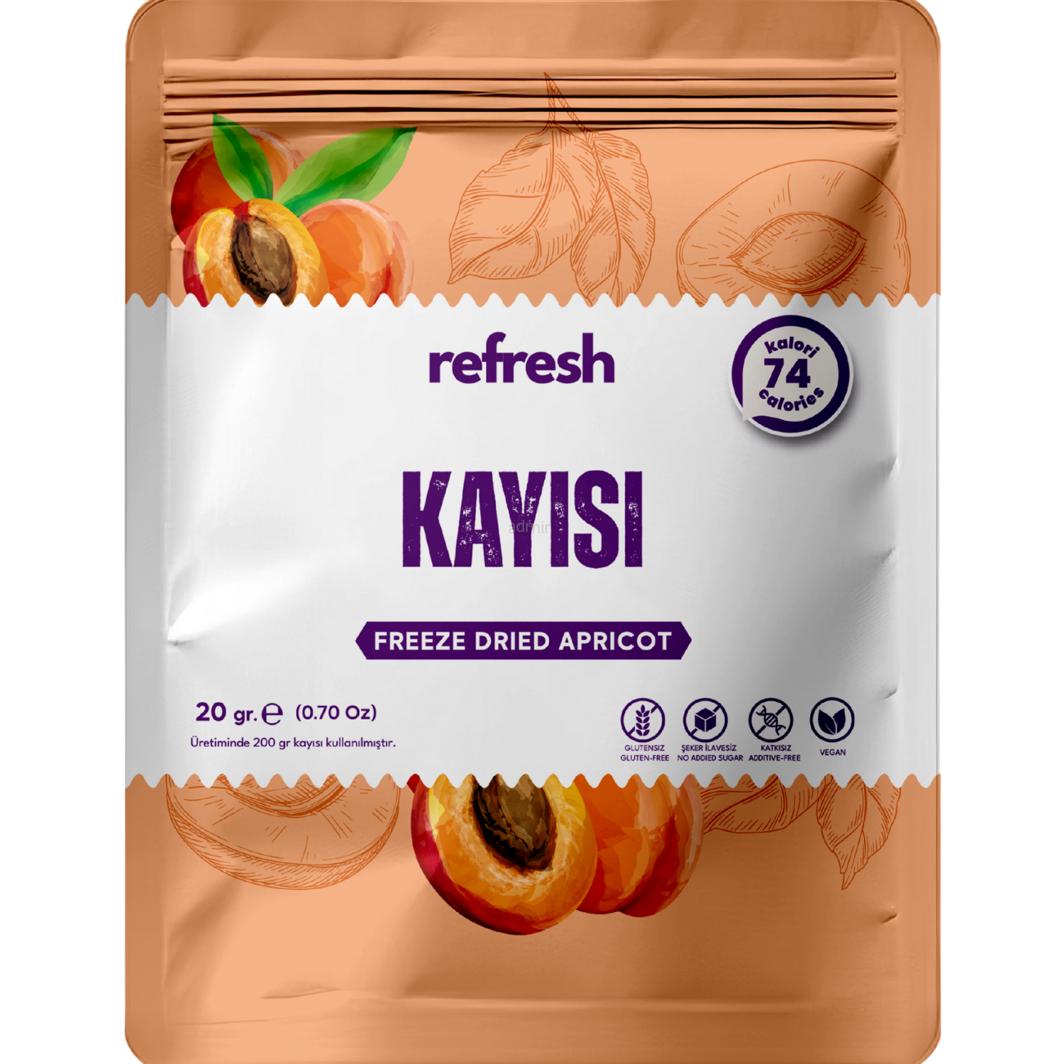 Refresh Freeze Dried Kayısı 20gr