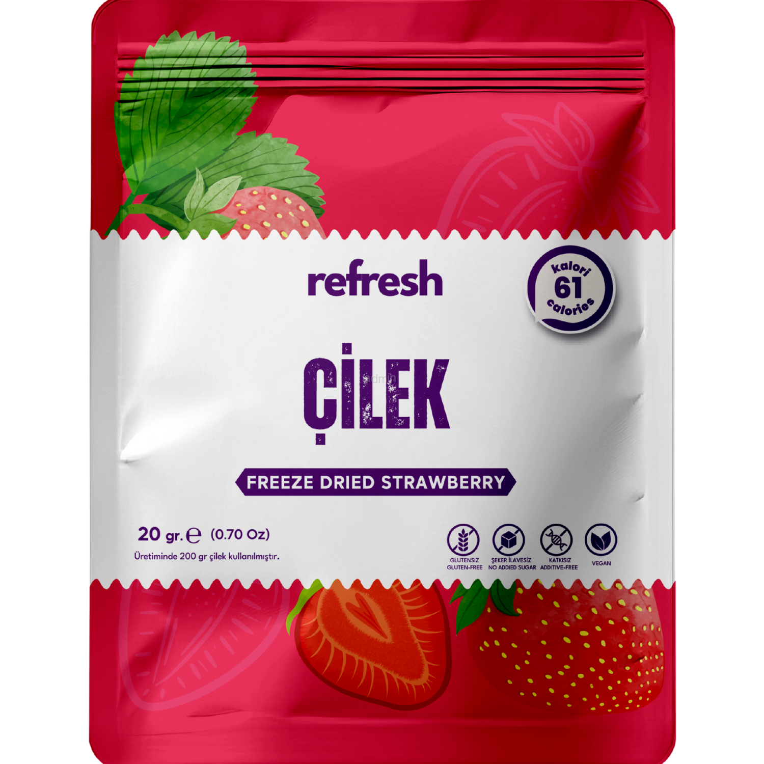 Refresh Freeze Dried Çilek 20gr