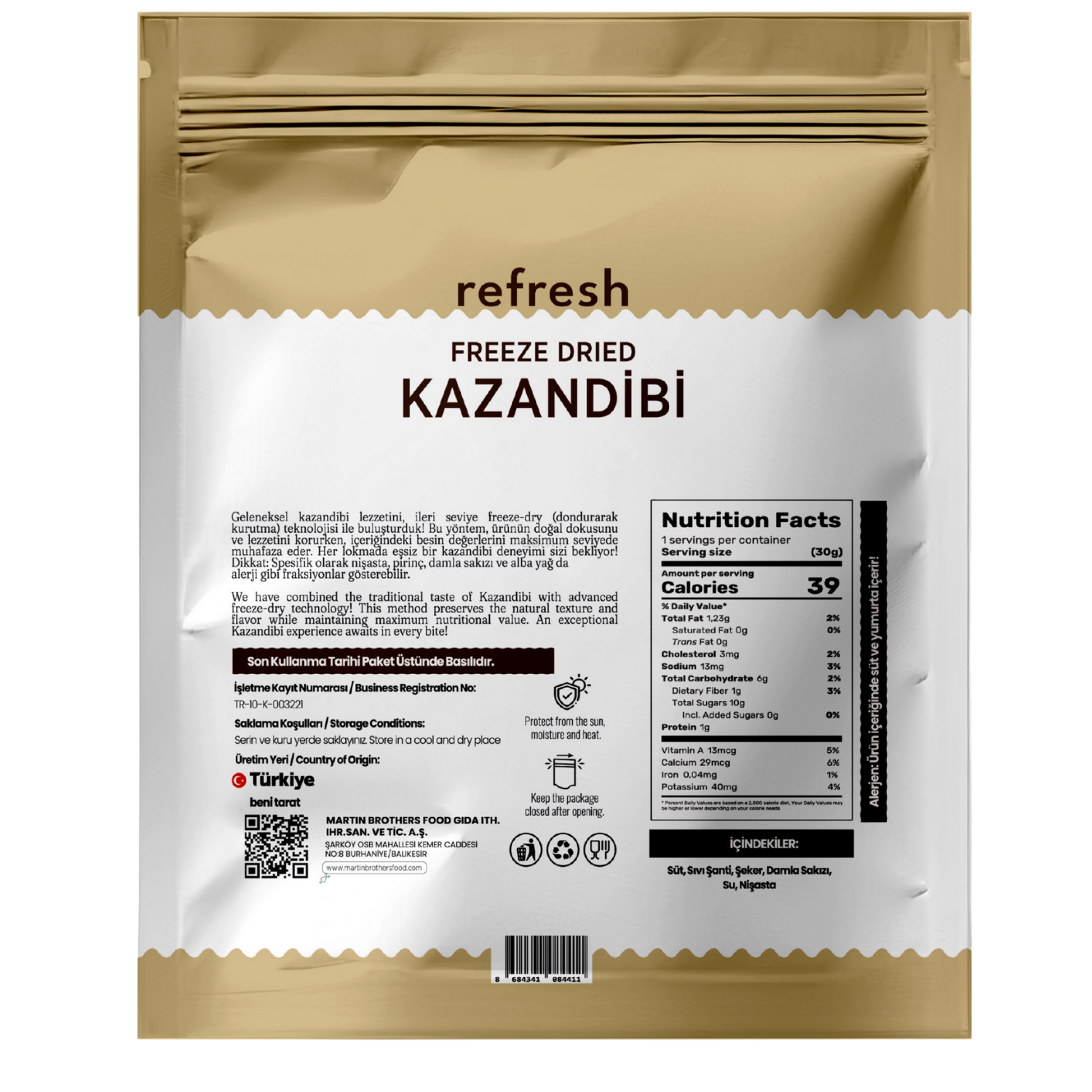 Refresh Freeze Dried Kazandibi 30gr