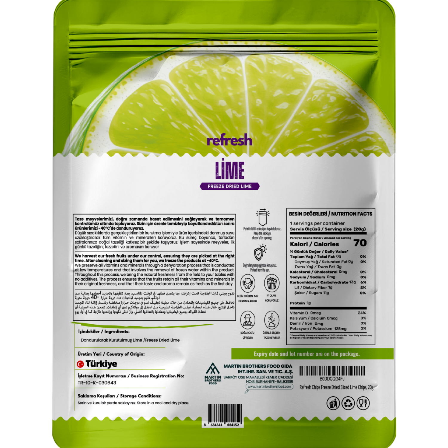 Refresh Freeze Dried Lime 20gr