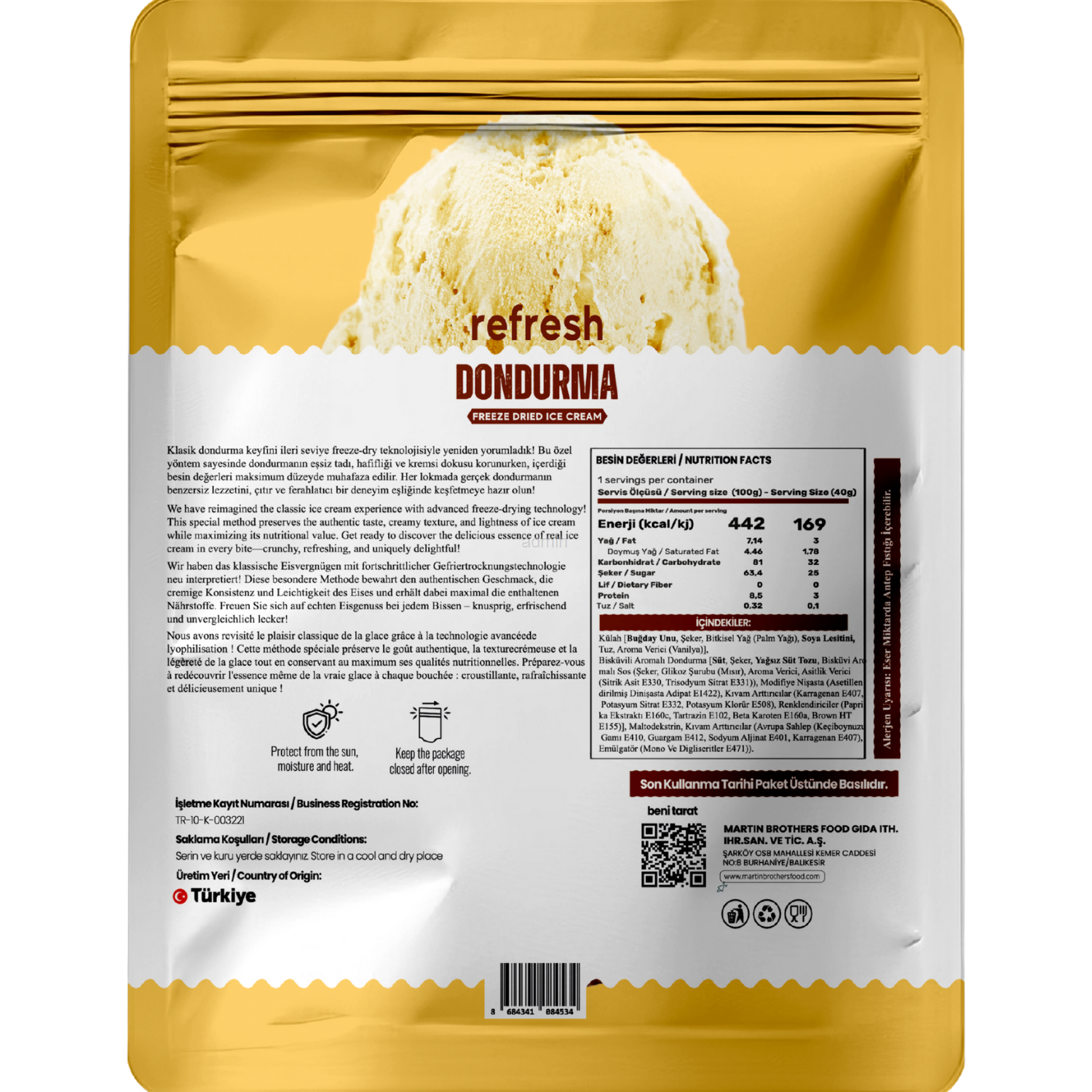 Refresh Freeze Dried Doğa Dondurma 20gr