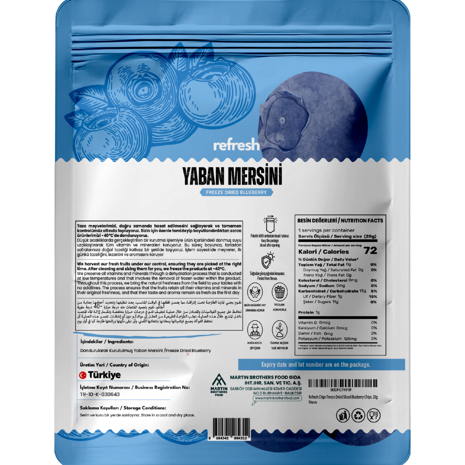 Refresh Freeze Dried Yaban Mersini 20gr