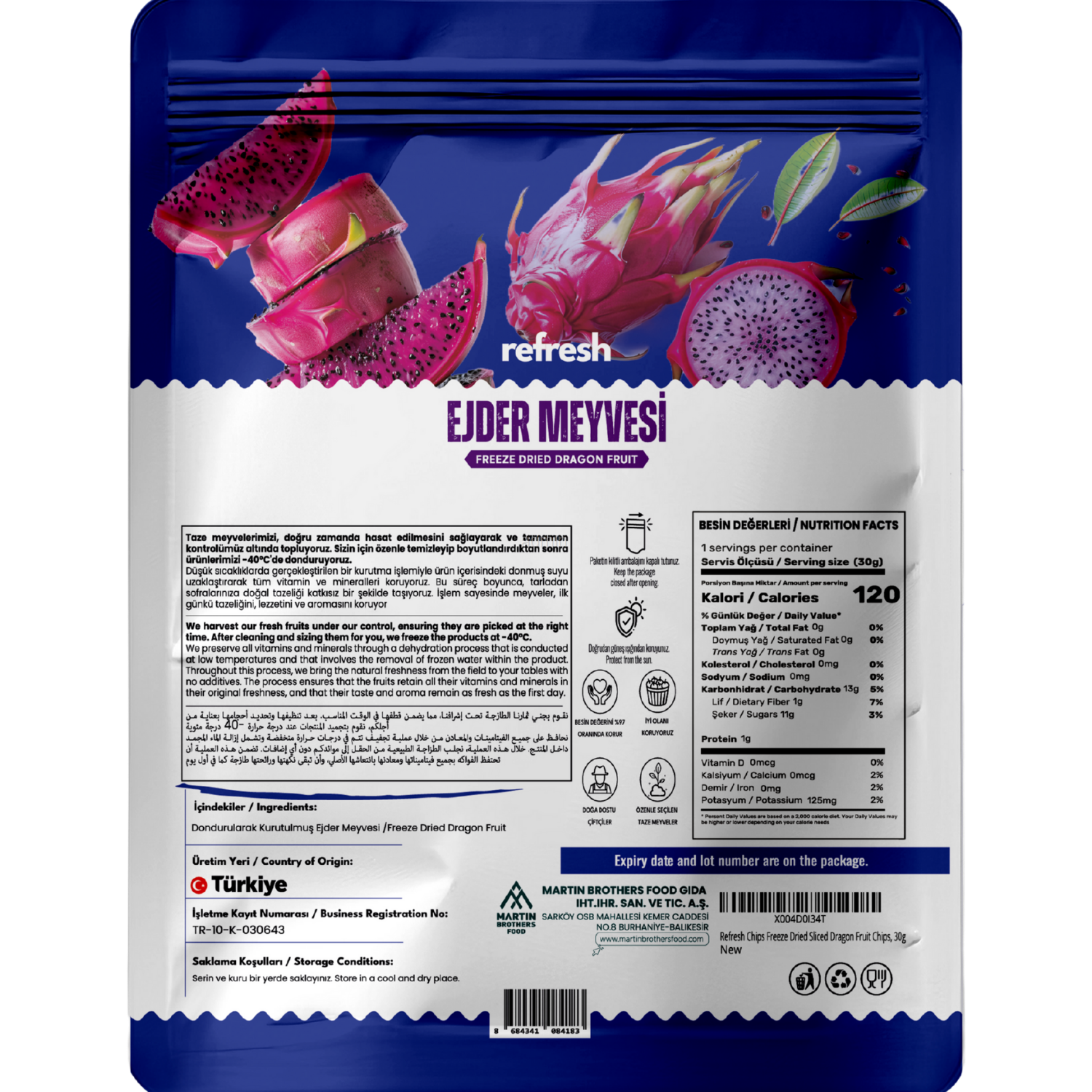 Refresh Freeze Dried Ejder Meyvesi 20gr