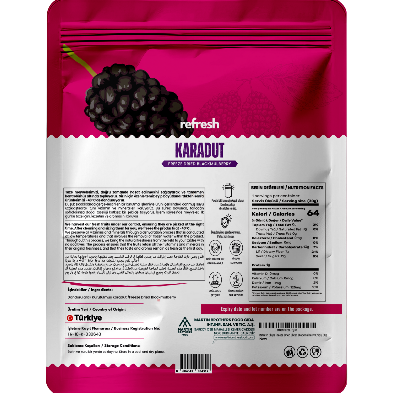 Refresh Freeze Dried Karadut 30gr
