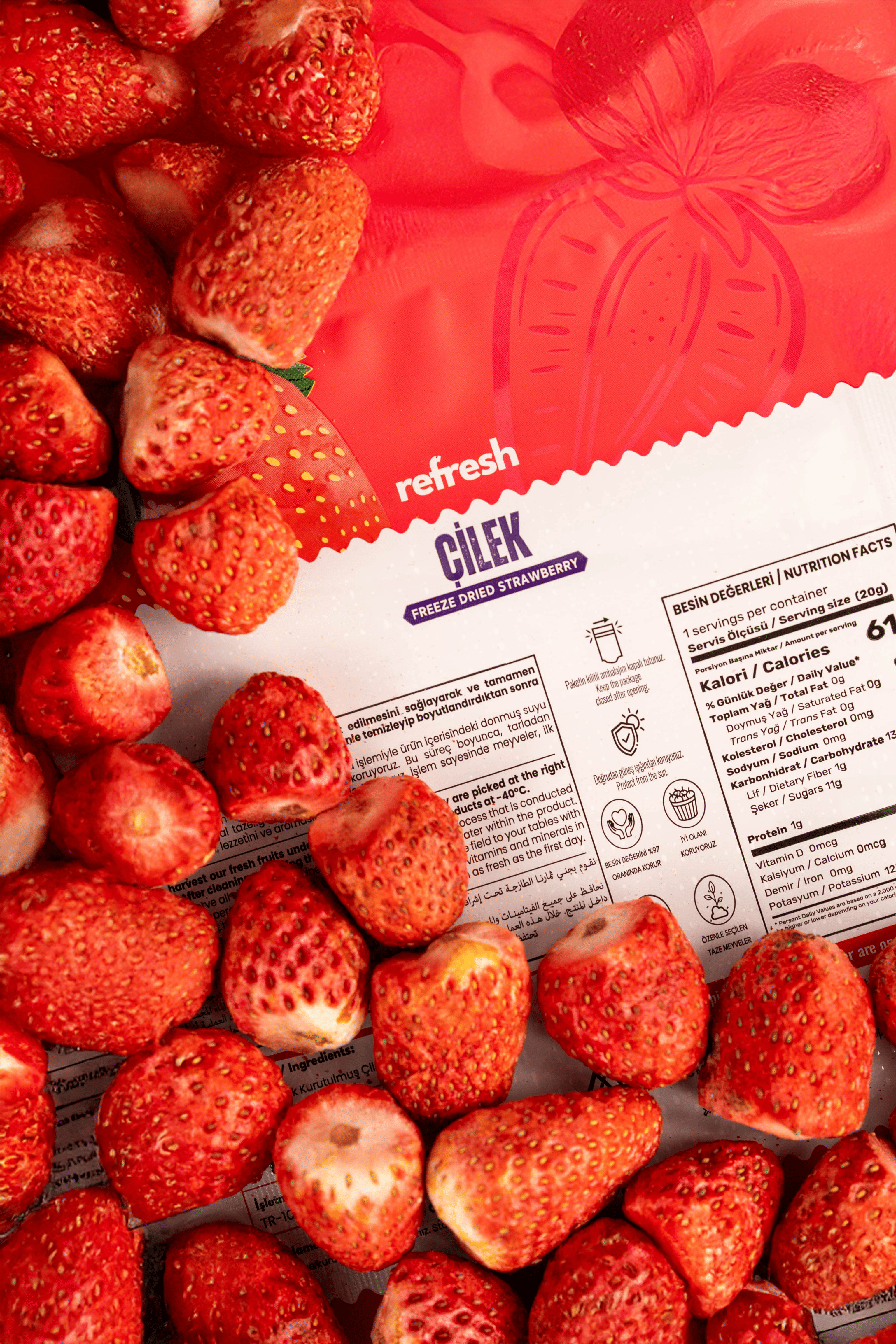 Refresh Freeze Dried Çilek 20gr