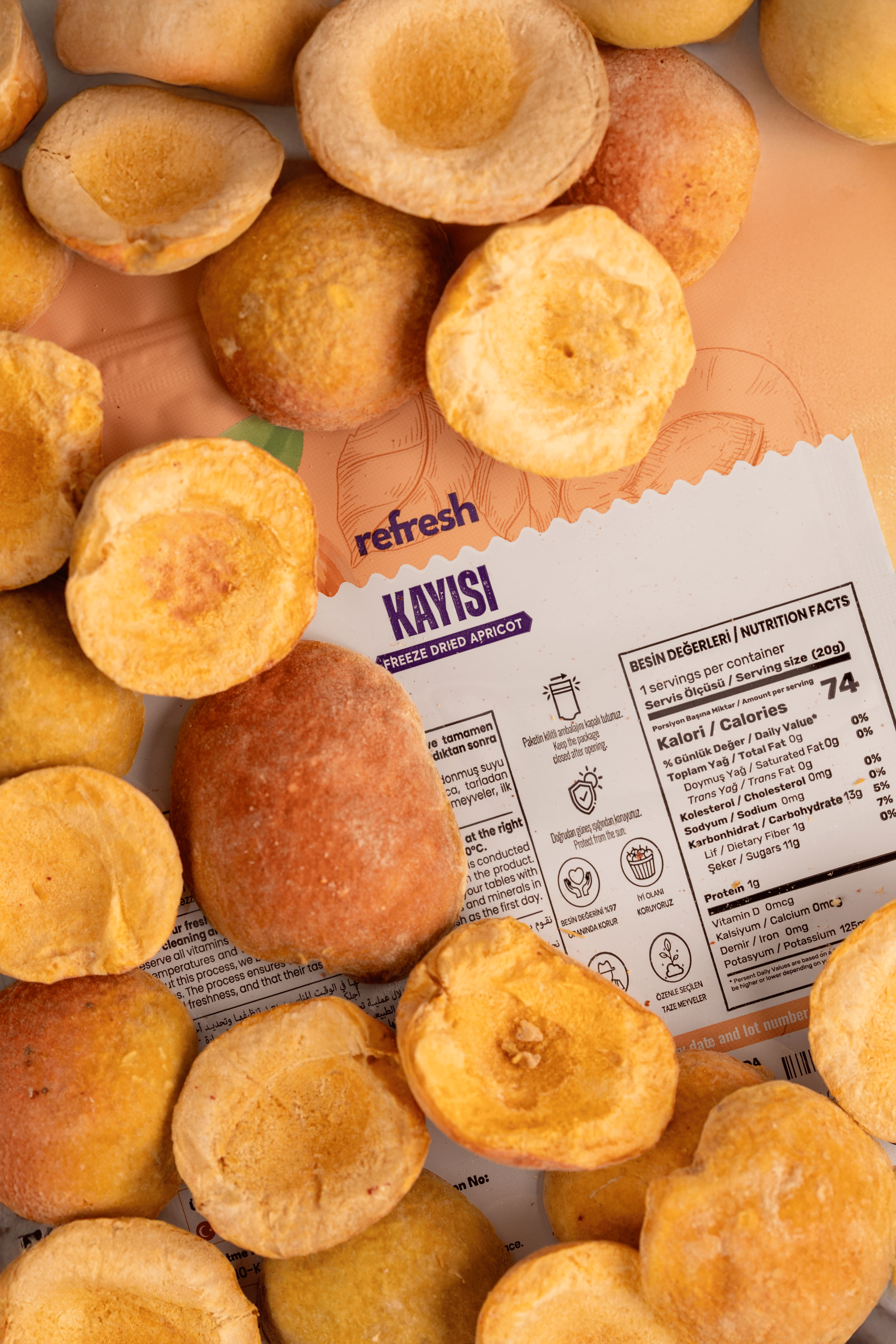 Refresh Freeze Dried Kayısı 20gr