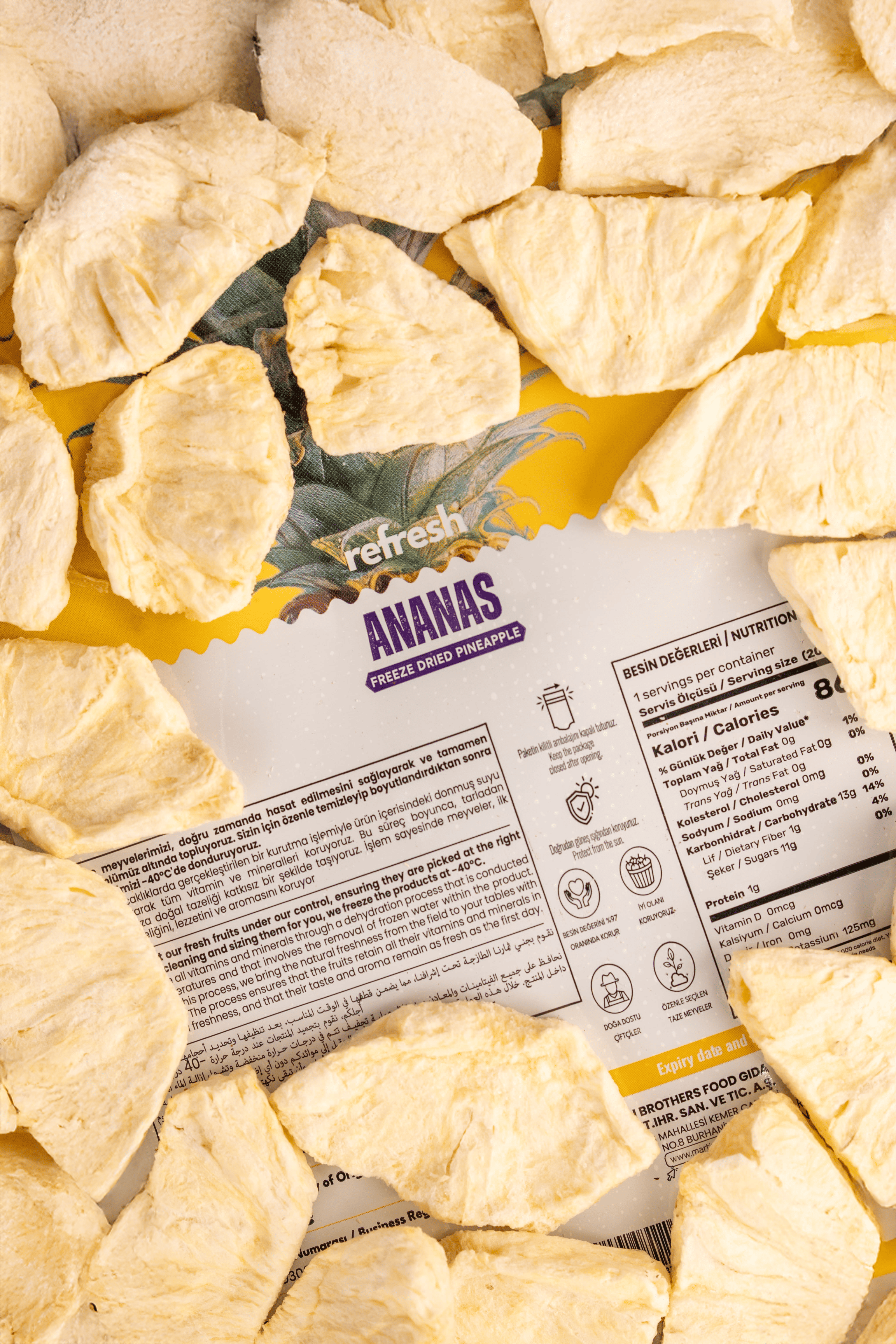 Refresh Freeze Dried Ananas 20gr