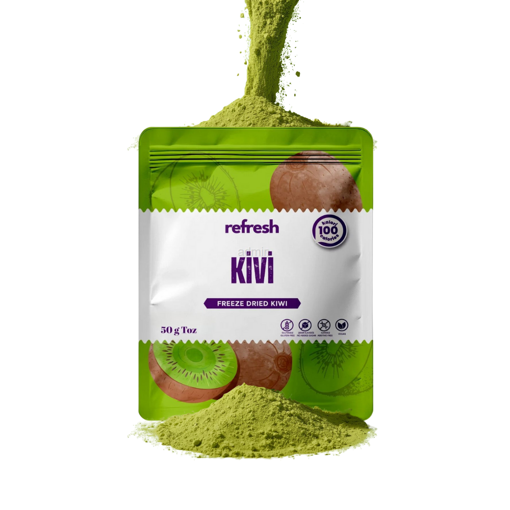 Refresh Dry Freeze Kivi Tozu 50 g - Dondurularak Kurutulmuş Meyve Tozu