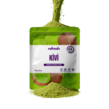 Refresh Dry Freeze Kivi Tozu 50 g - Dondurularak Kurutulmuş Meyve Tozu